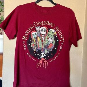 Nightmare Before Christmas Red Disney Shirt Size Medium